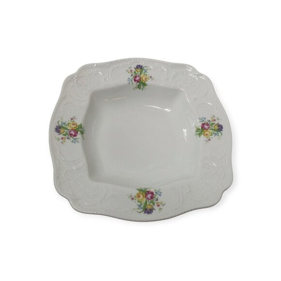 Vintage Rosenthal Continental Sanssouci floral pattern square serving bowl Rose - Picture 2 of 12